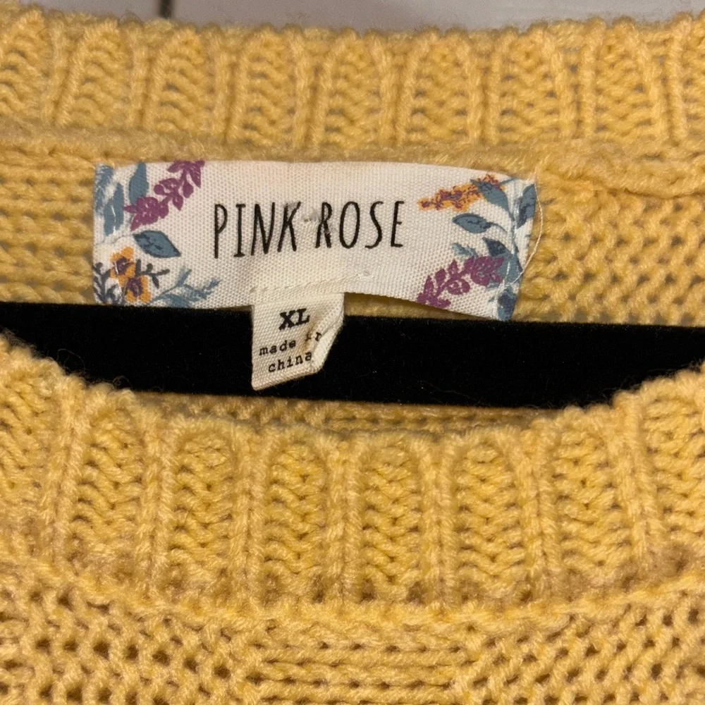 Bundle 2/$20 PinkRose Yellow Knit Sweater XL